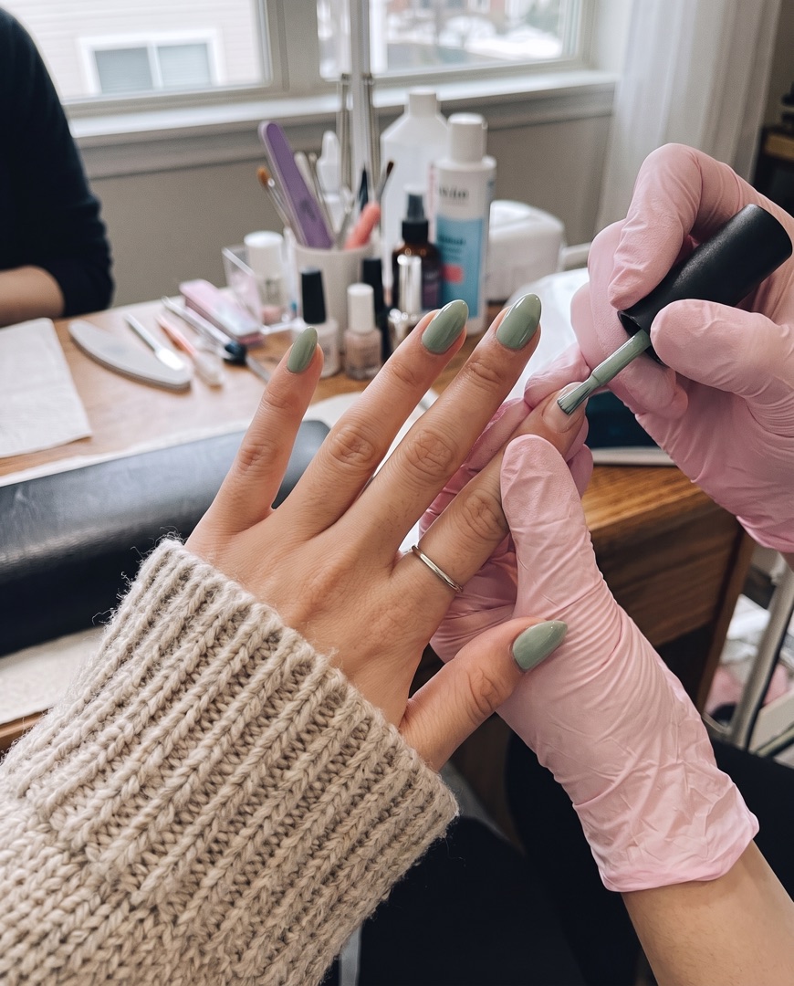 Painting sage green gel