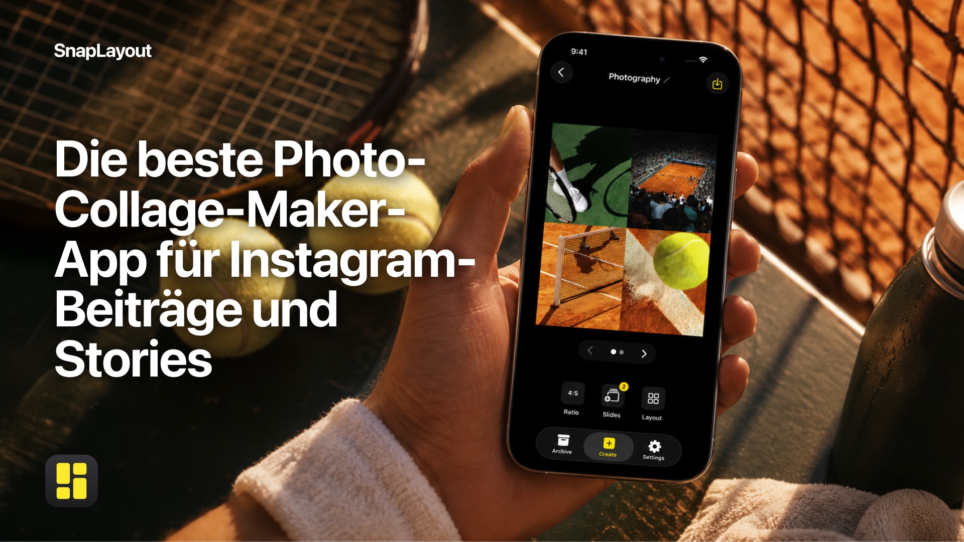Foto-Raster-Layouts in SnapLayout – verschiedene Gitteroptionen für Instagram
