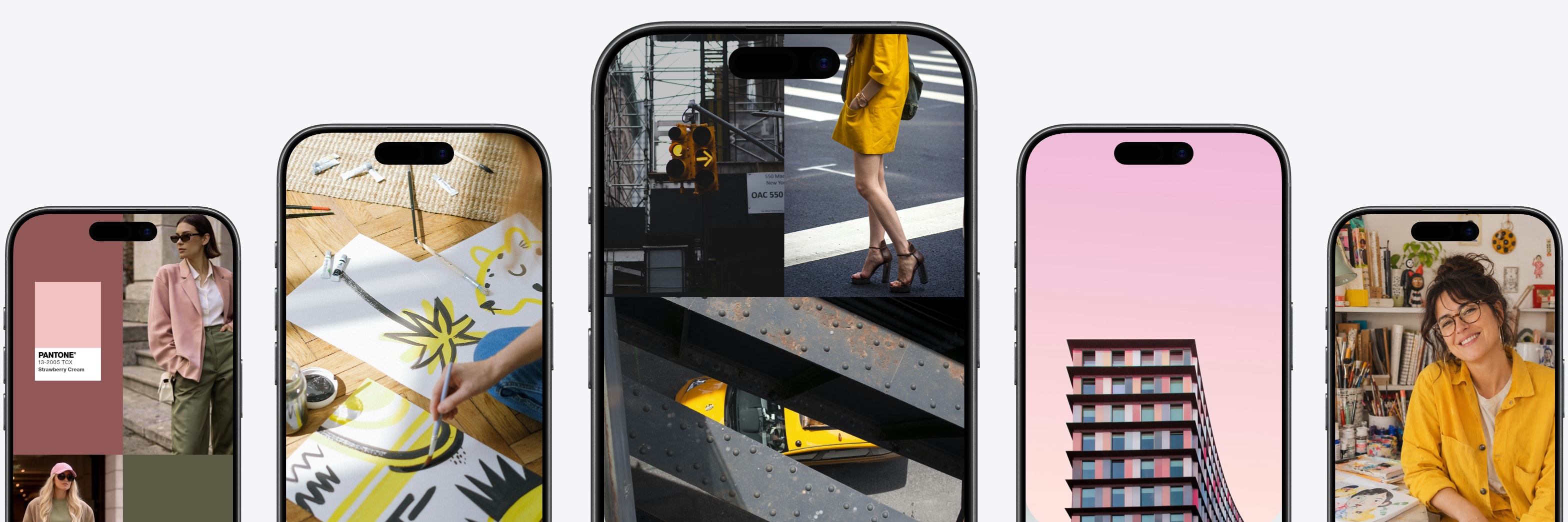 SnapLayout photo collage app interface with grid and layout options