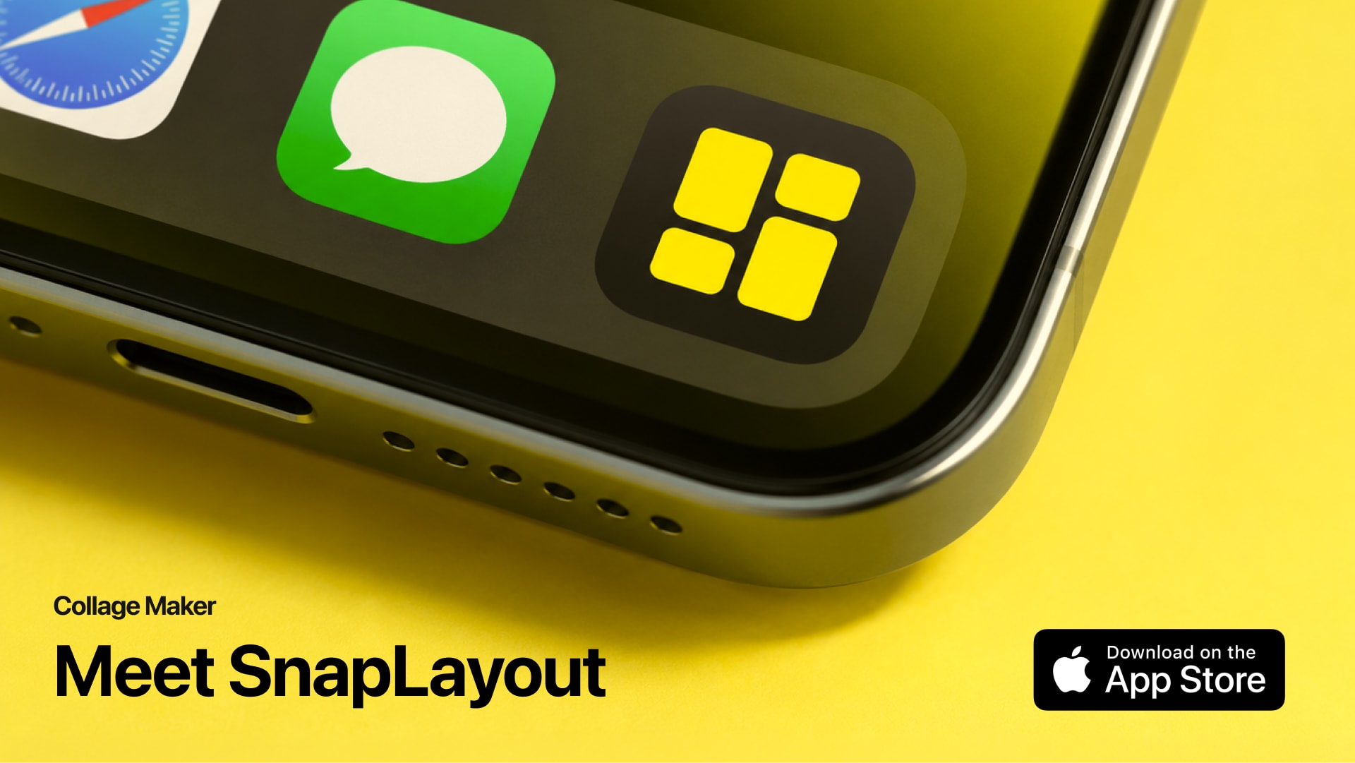 SnapLayout v1.0 App Store launch — photo collage maker for Instagram and TikTok